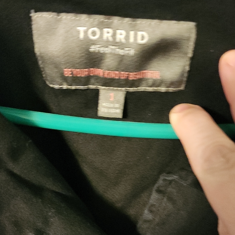 Torrid Black Jacket with Button Detail - Picture 2 of 7
